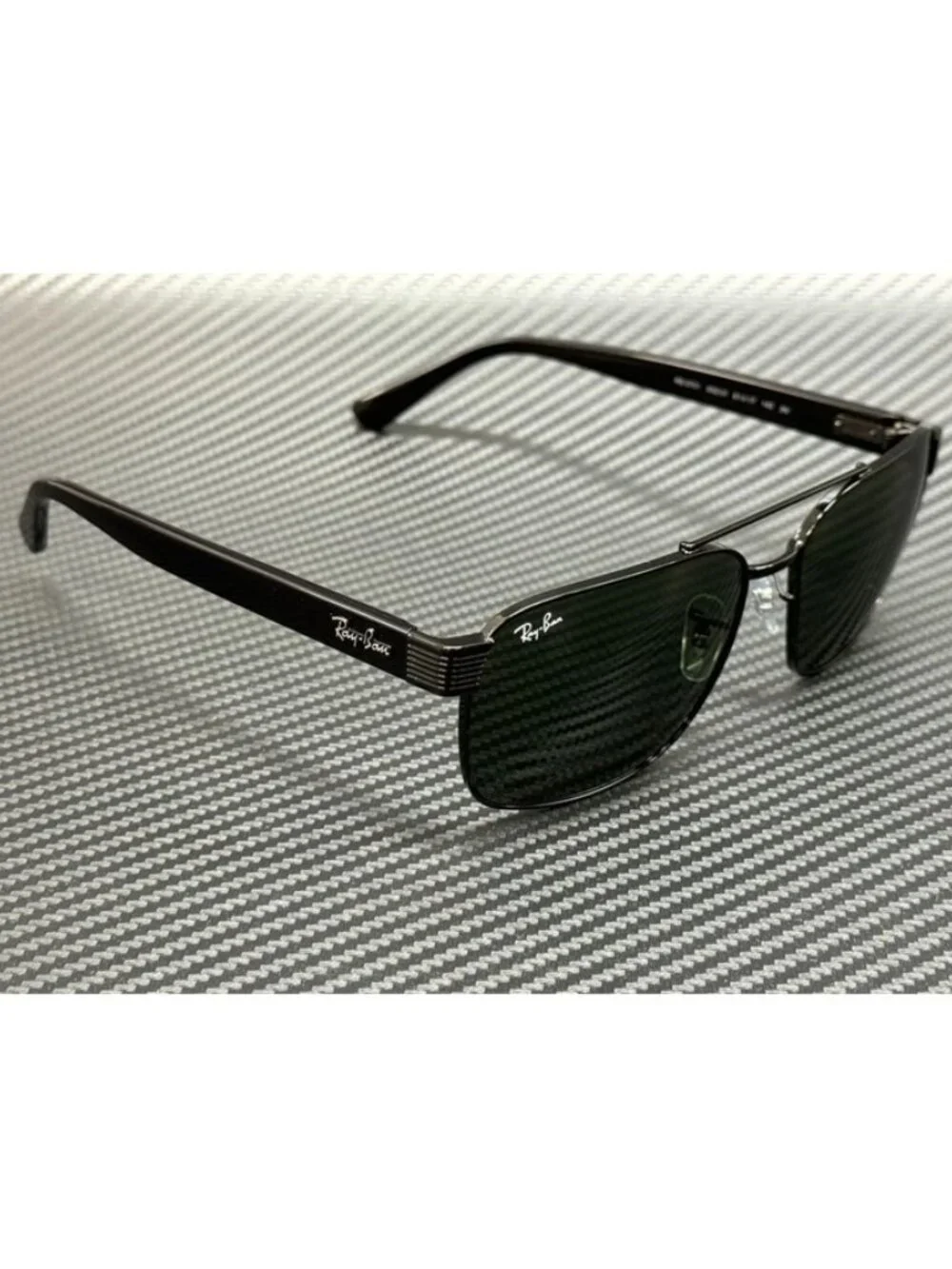 New Ray-Ban Men Black Sunglasses 58-17-145